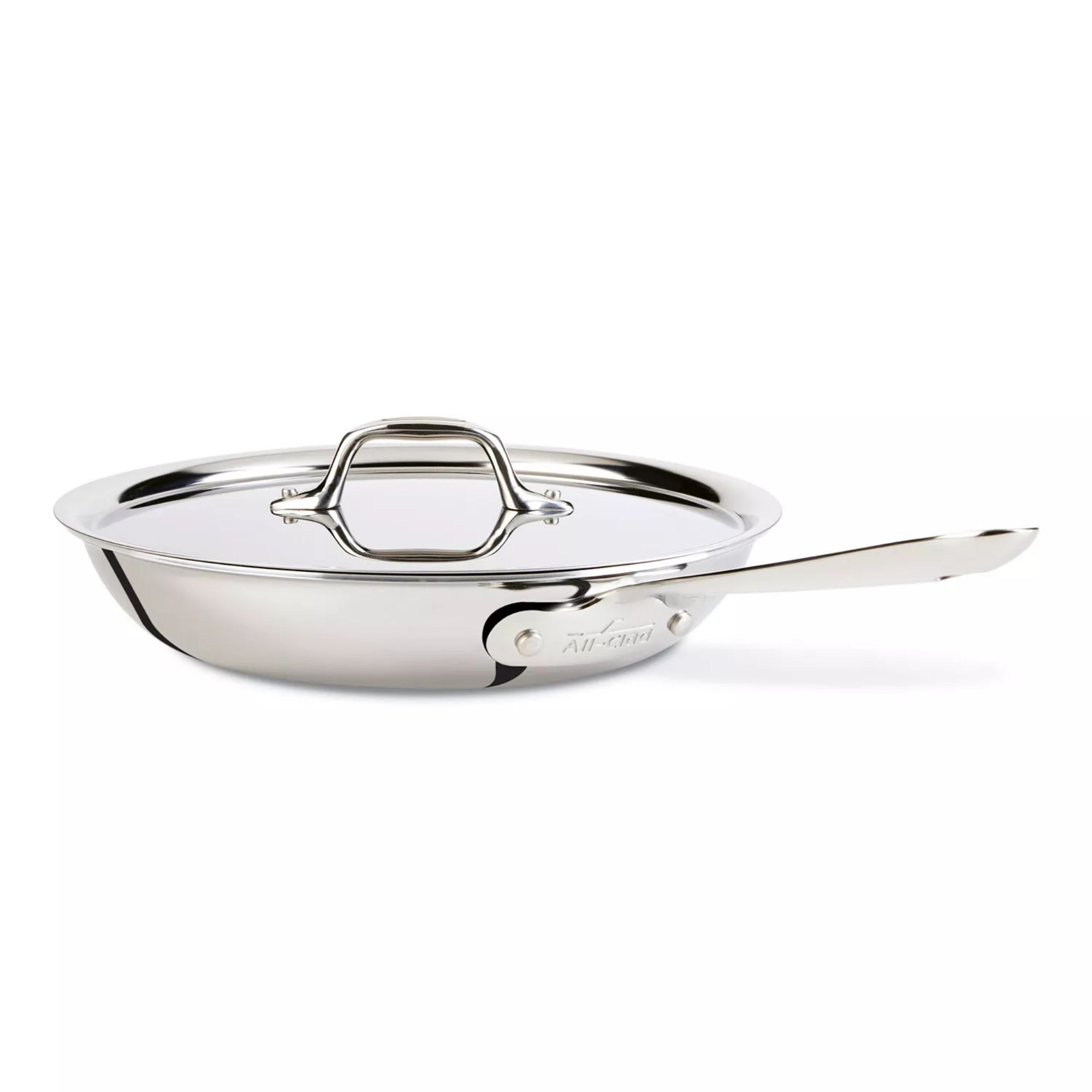 All Clad Tri-Ply Stainless Steel 10" Covered Fry Pan