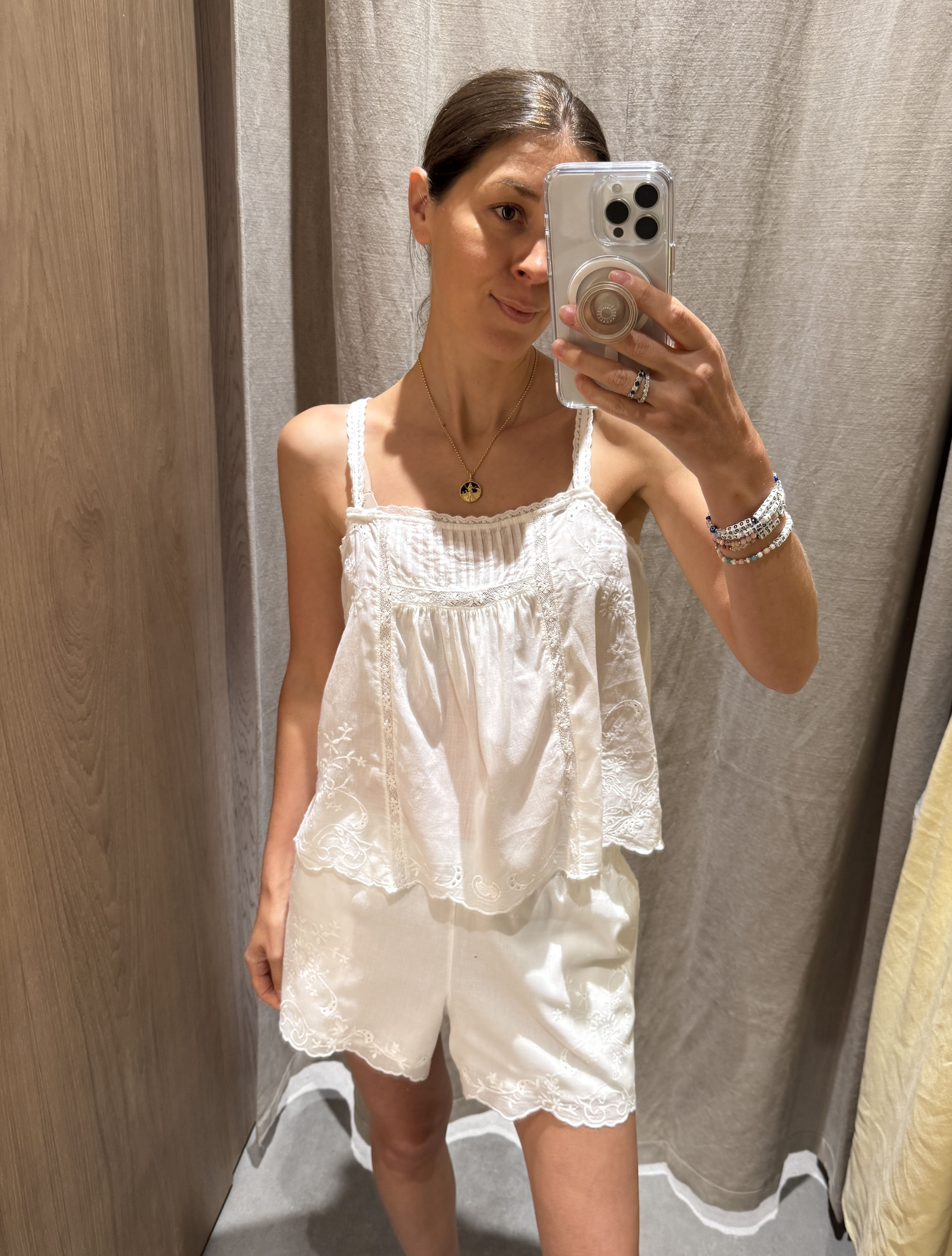 Woman with white cotton