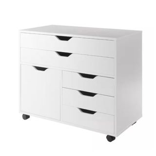 Halifax White 3 Section Mobile Storage Cabinet