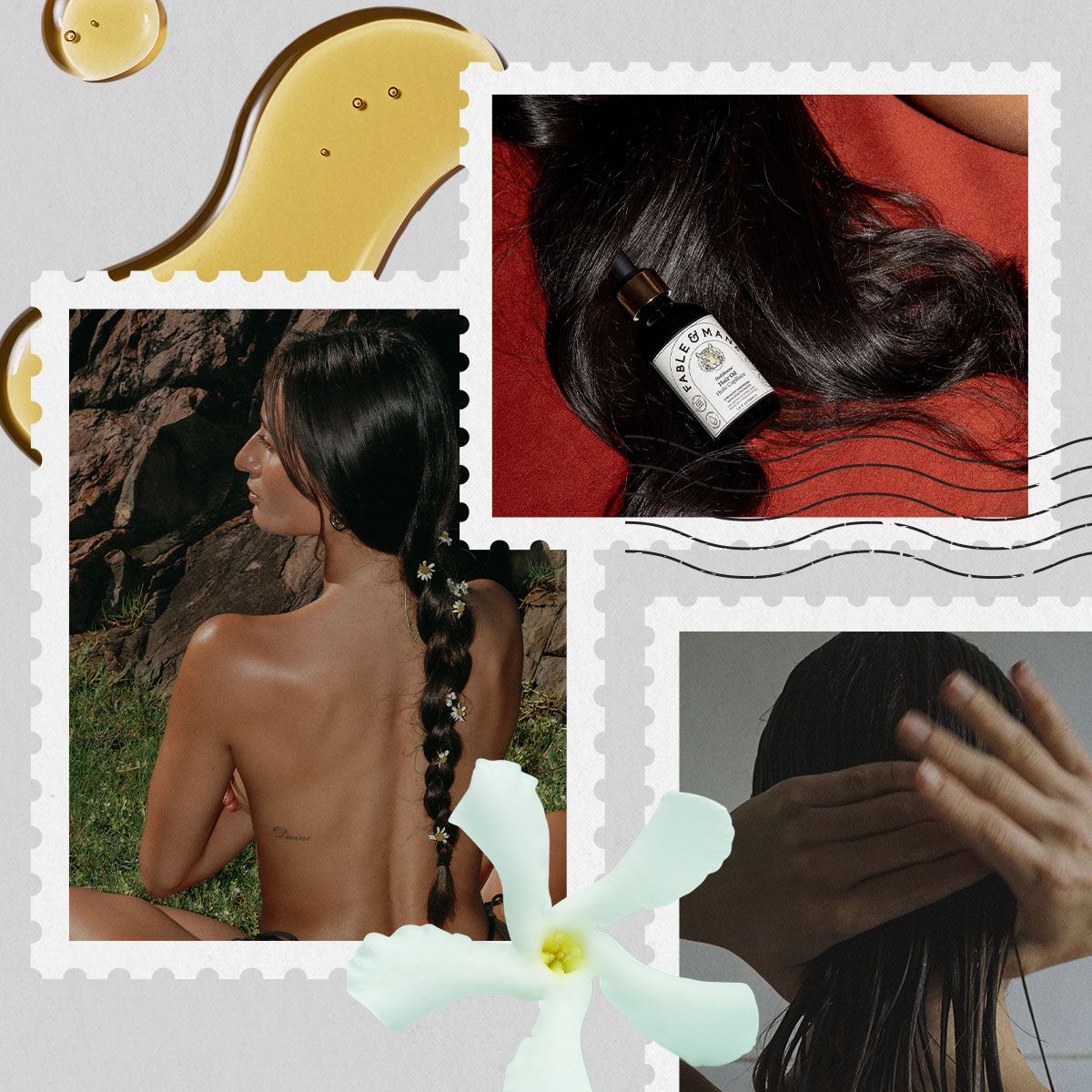 Worldly Beauty: Traditional Indian Hair Oiling Collage