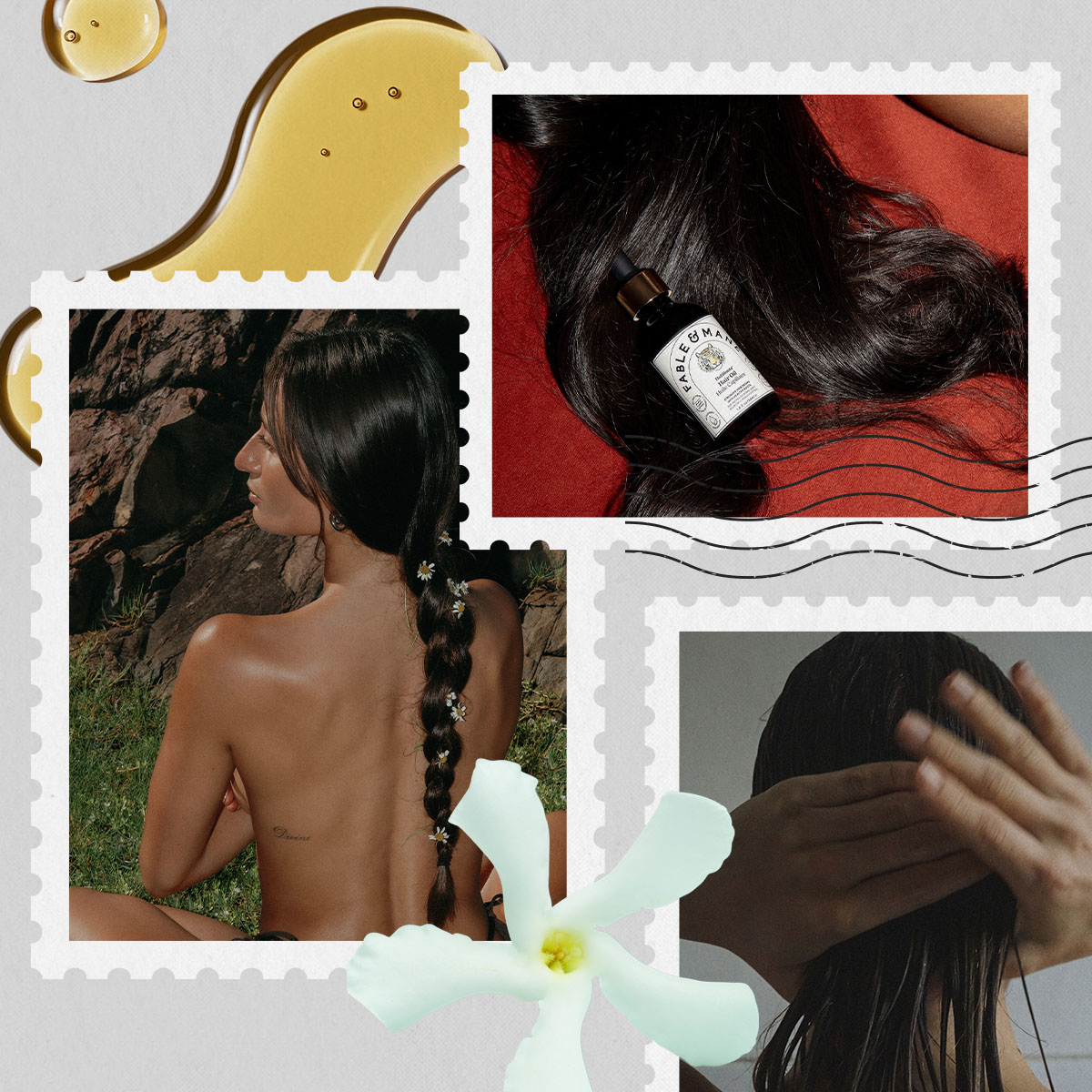 Worldly Beauty: Traditional Indian Hair Oiling Collage