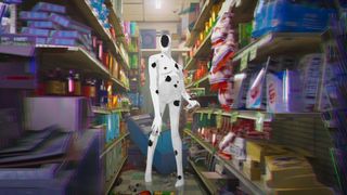 The Spot stands in a store in Spider-Man: Across the Spider-Verse