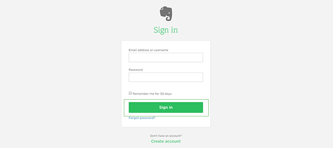 evernote web