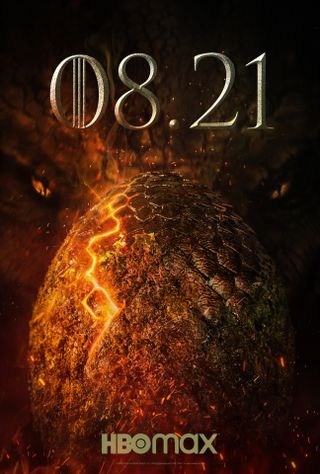 The release date for House of the Dragon was revealed with this poster of a glowing egg.