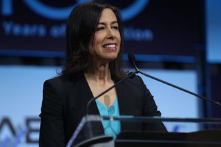 FCC chair Jessica Rosenworcel speaks at NAB Show 2023