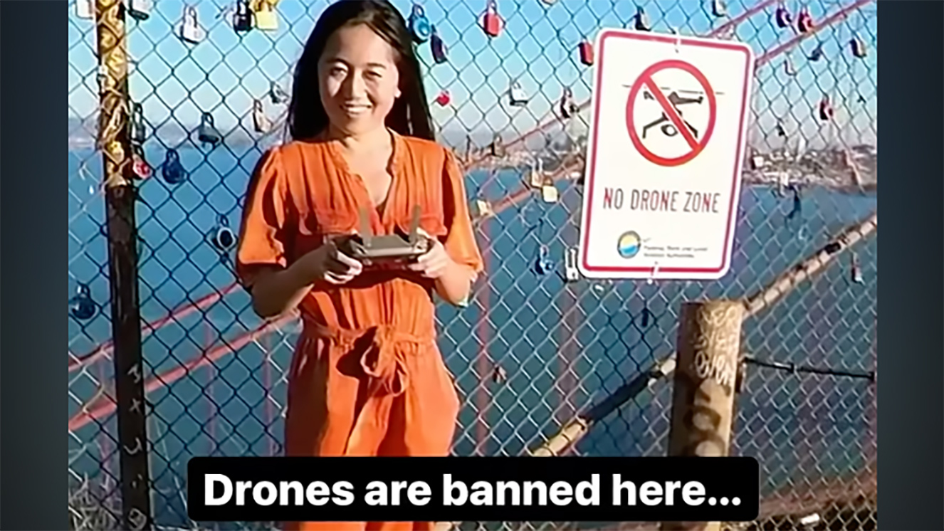 @karenxcheng with a drone controller
