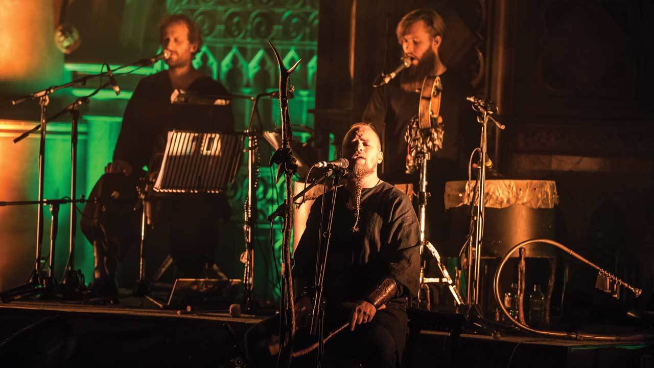 Einar Selvik hypnotises and mesmerises the gathered masses at Union Chapel