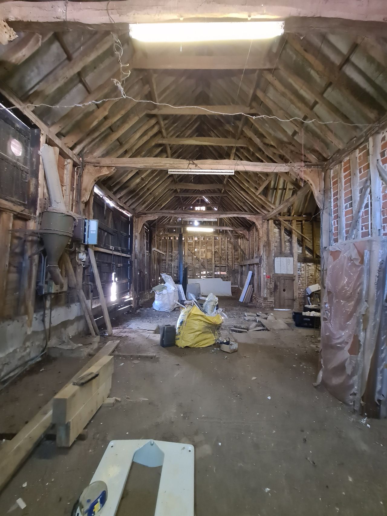 A before shot of a barn conversion