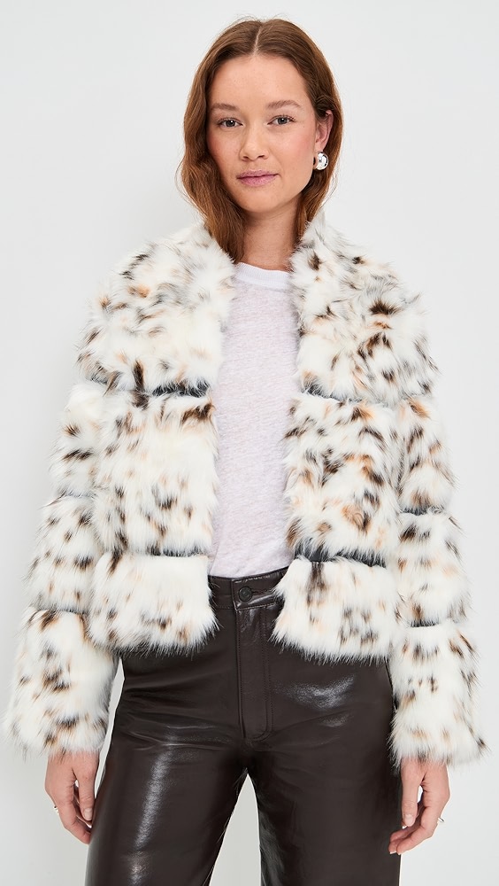 Apparis Sai Snow Leopard Coat