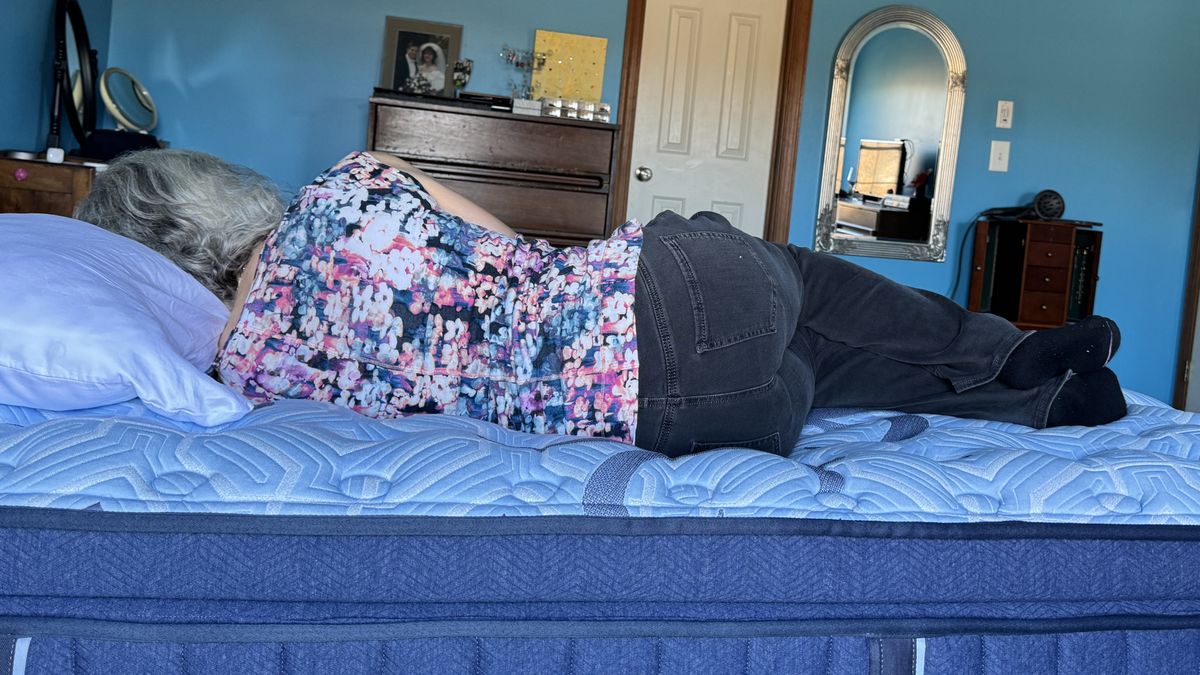 Our tester sleeps on the Stearns &amp; Foster Estate mattress
