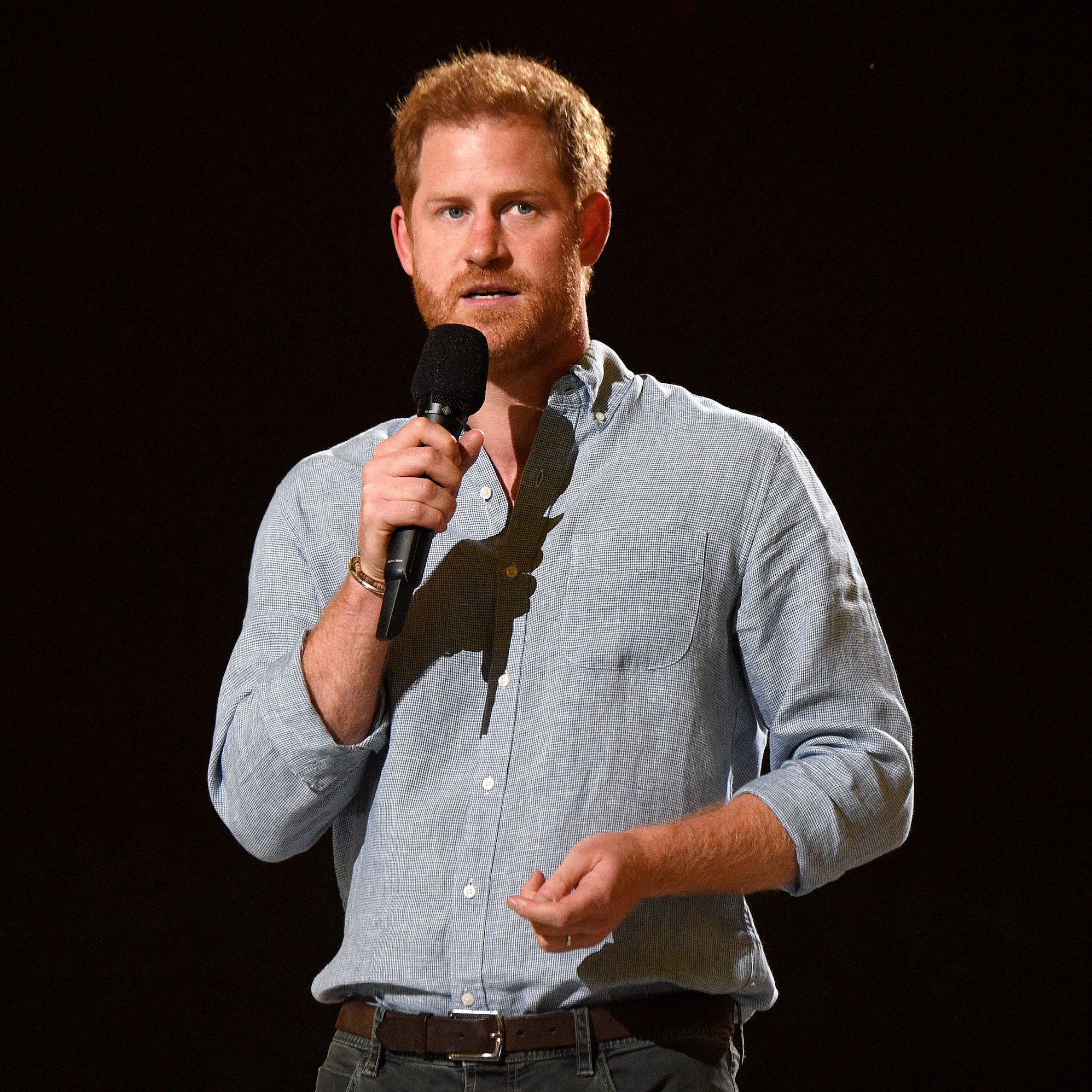 inglewood, california in this image released on may 2, prince harry, duke of sussex speaks onstage during global citizen vax live the concert to reunite the world at sofi stadium in inglewood, california global citizen vax live the concert to reunite the world will be broadcast on may 8, 2021 photo by kevin mazurgetty images for global citizen vax live