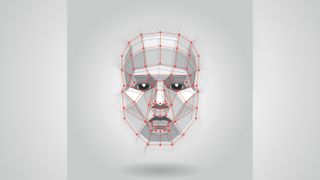 Polygonal human face on light. Researchers have found that genes associated with face shape and size were apparently under natural selection over the past 100,000 years.