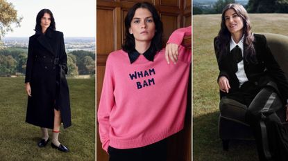Three images from the M&S x Bella Freud collection 