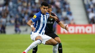 Luis Diaz playing for Porto in the Portuguese league before joining Liverpool