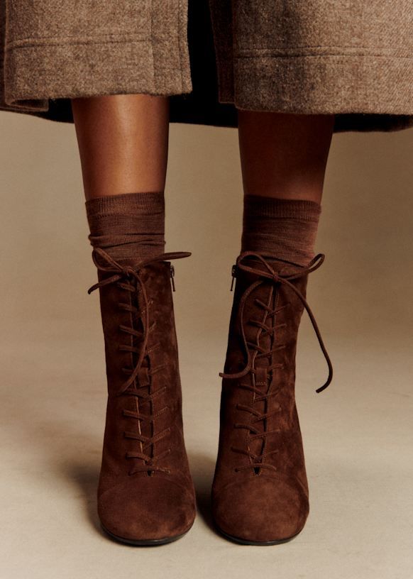 Leona Ankle Boots - Mocha - Goat Leather - Sézane