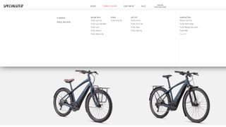 Where to buy a bike: A screenshot of the Specialized website depicting its electric bikes