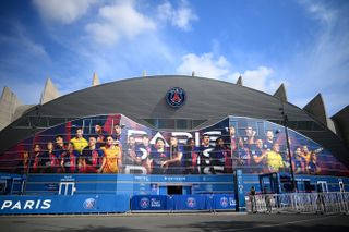 General view of Paris Saint-Germain's Parc des Princes stadium in May 2024.