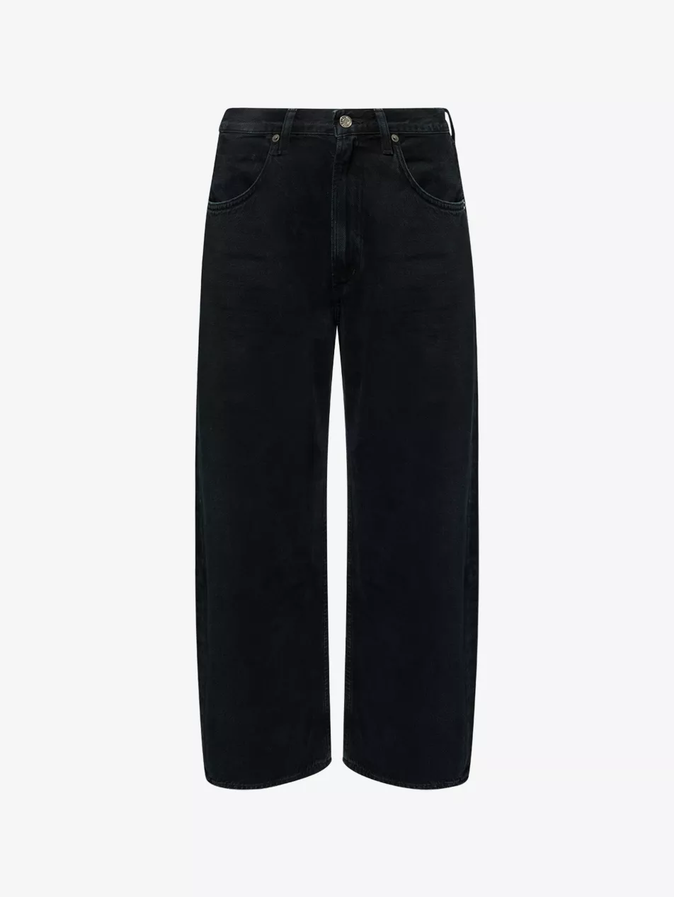 Low Curve Crop Wide-Leg Denim Jeans - 23