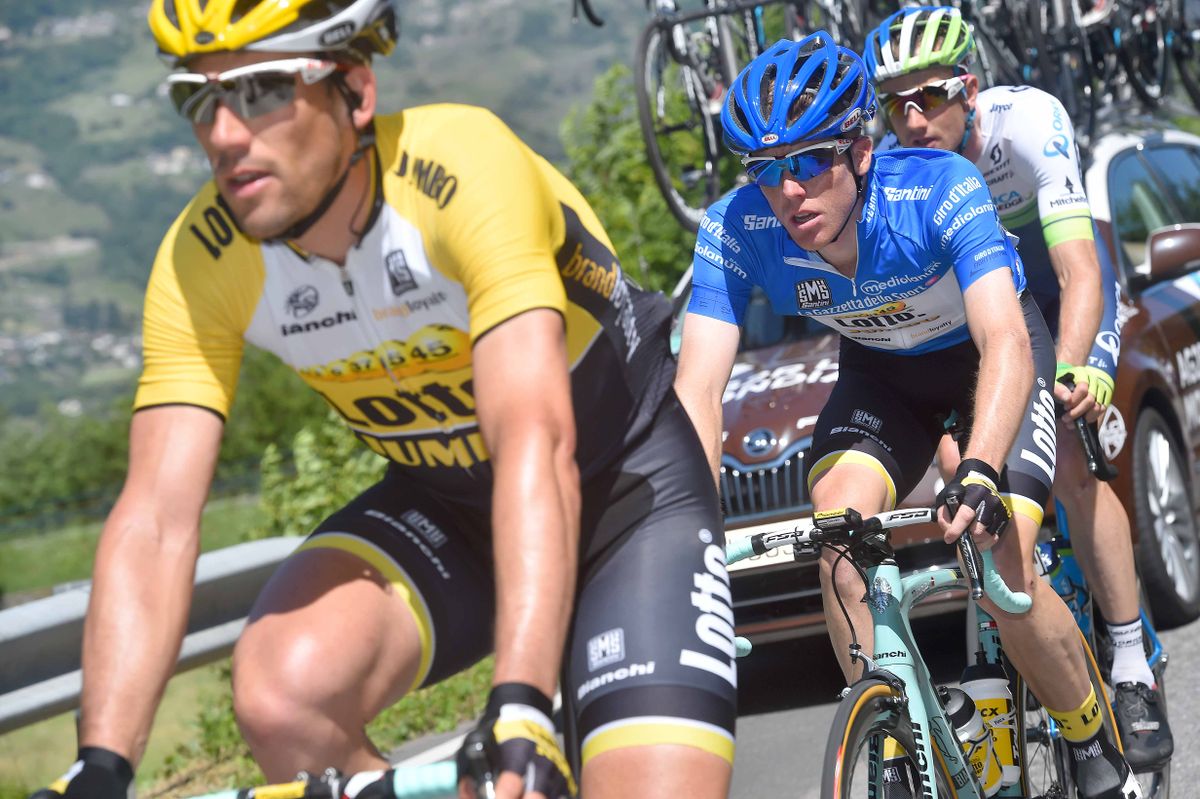 Steven Kruijswijk (LottoNl-Jumbo) leads the mountains classification