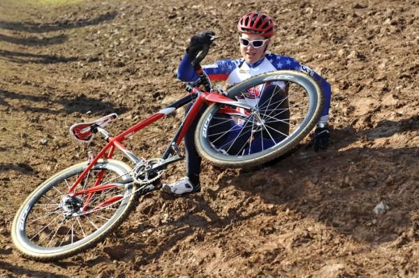 The muddy ramp caused lots of crashes