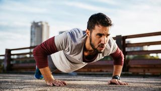 Man doing a push up