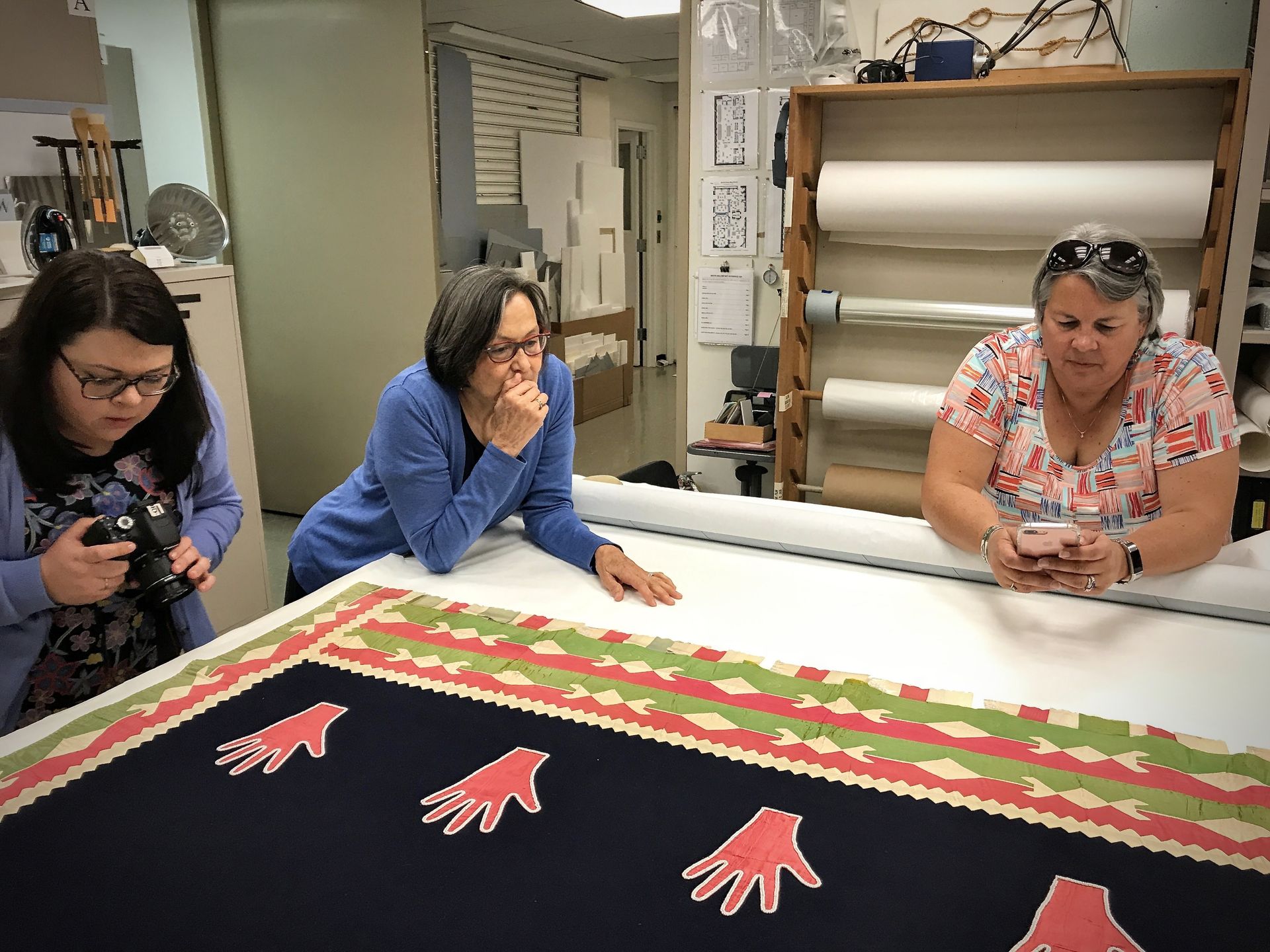 Osage ribbon work at the Met NY