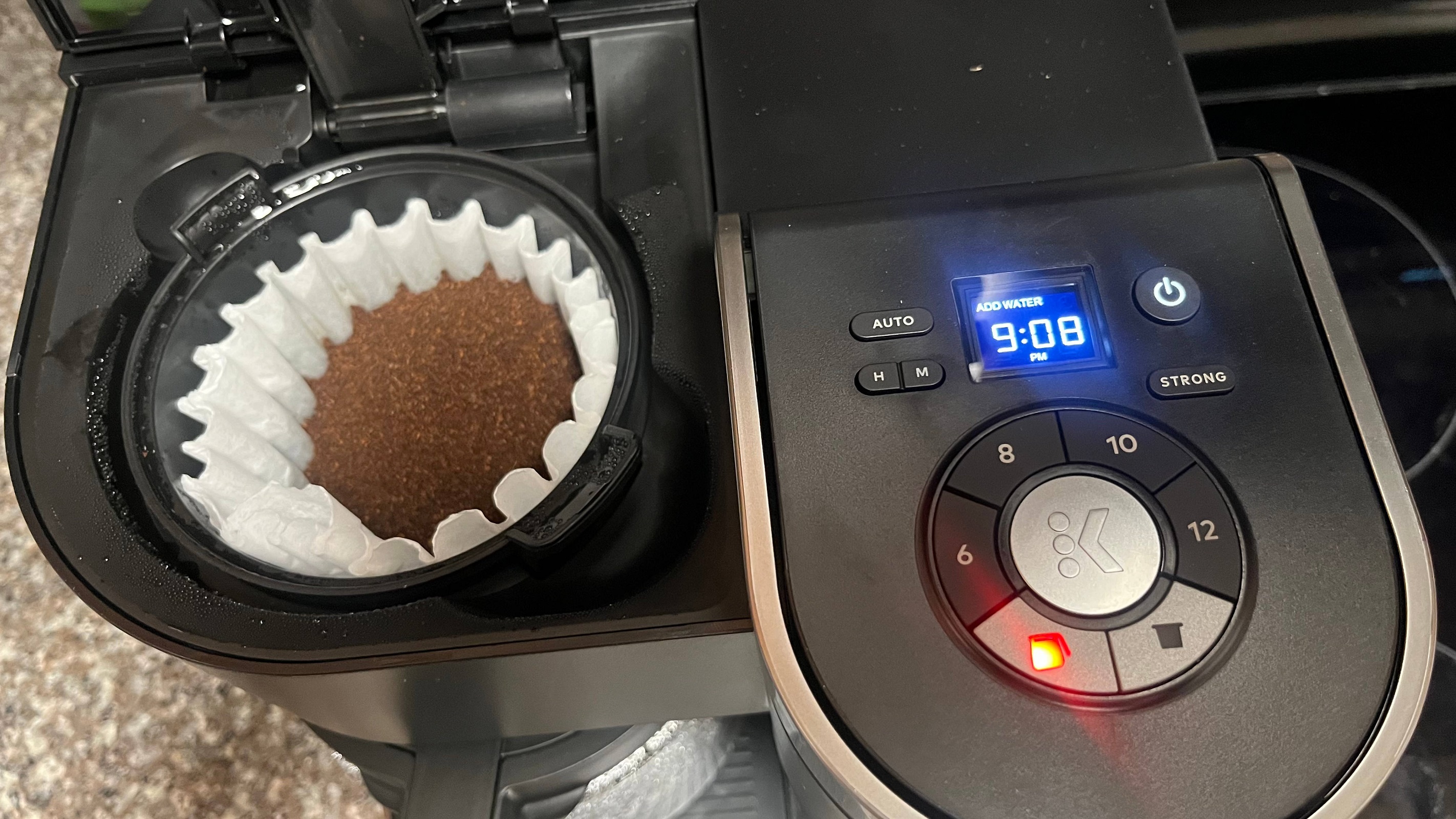 using the carafe on the keurig k-duo