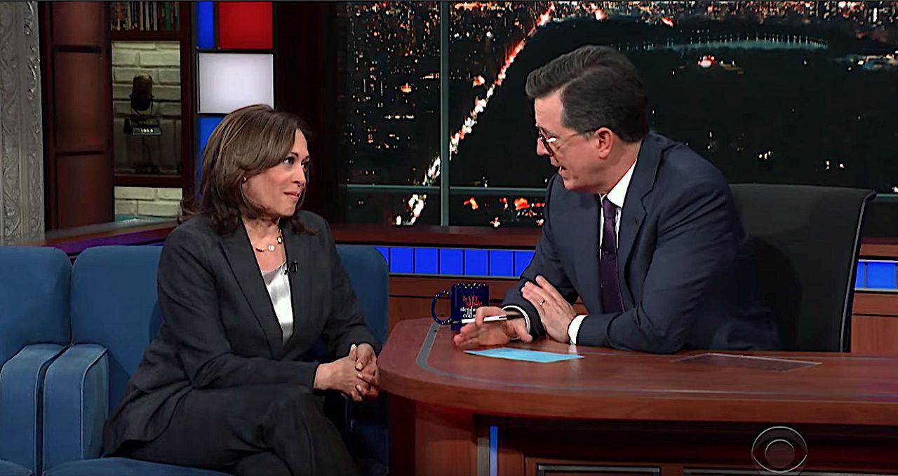 Kamala Harris on The Late Show