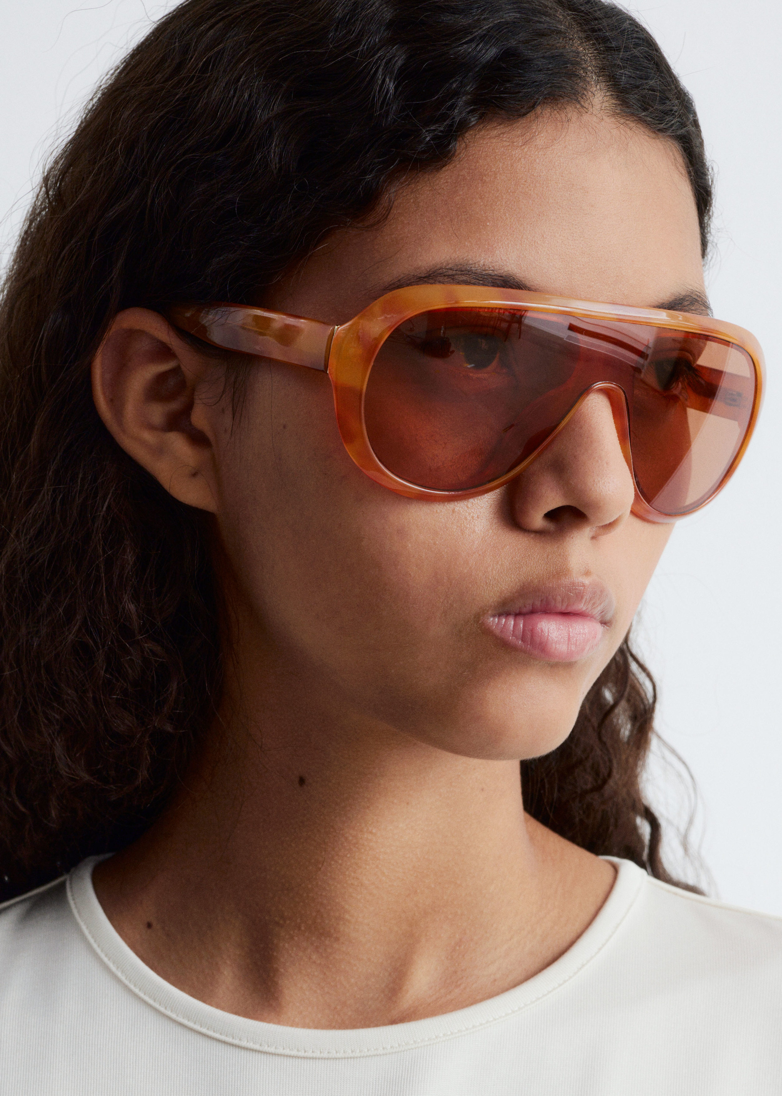 Chunky Aviator-Frame Sunglasses