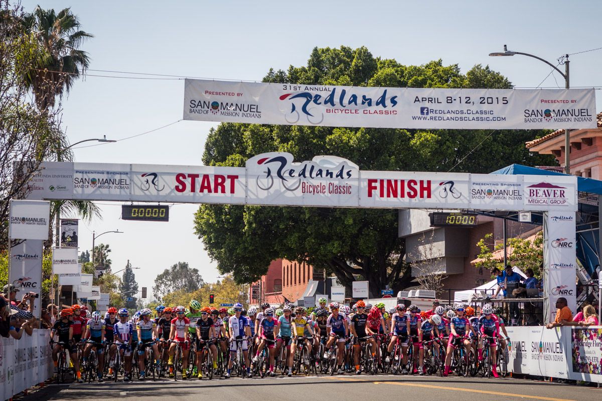 The women ready to leave the start line