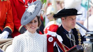 Catherine, Princess of Wales and Prince William, Prince of Wales depart the Order Of The Garter Service