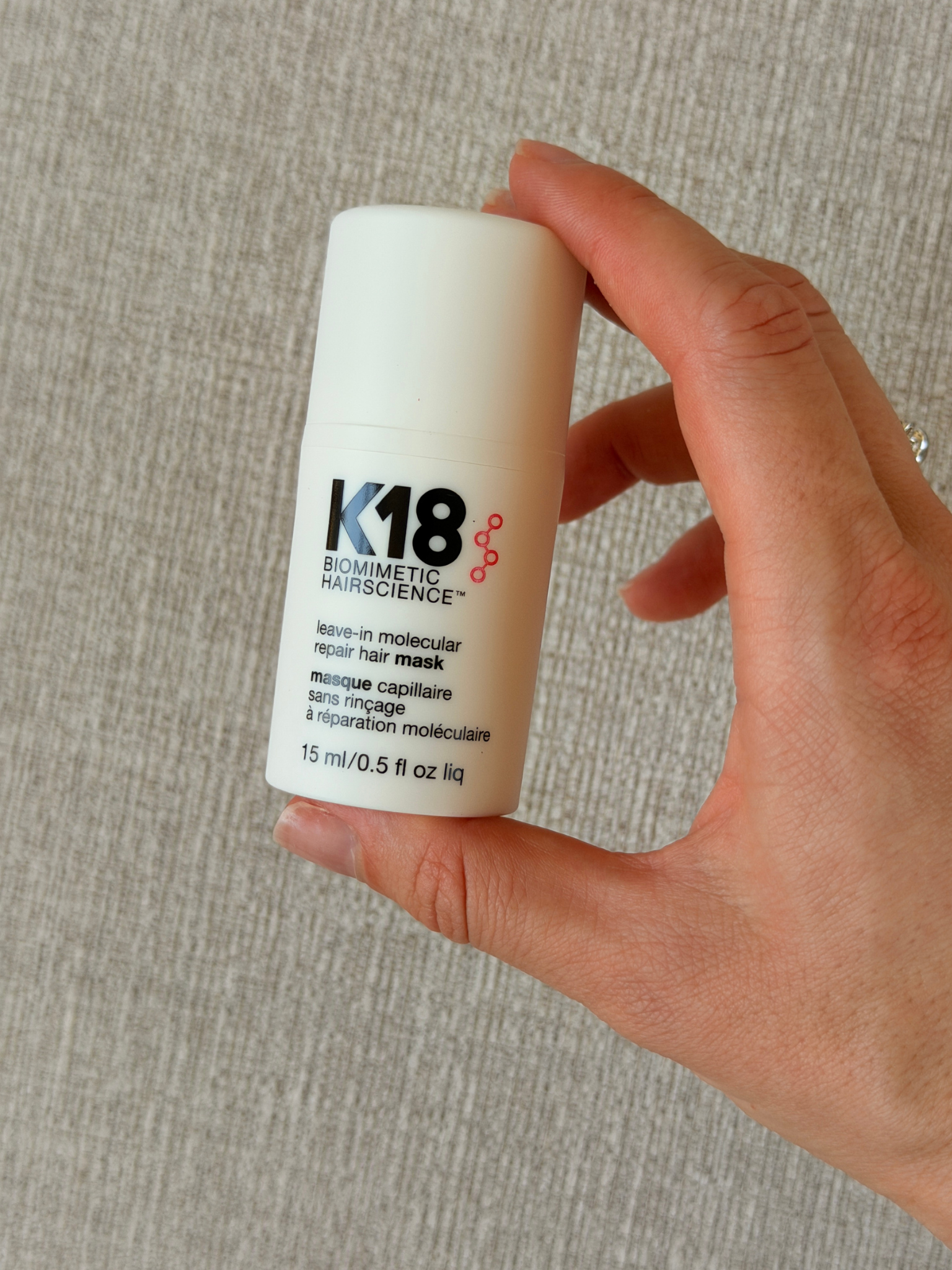 A picture of the K18 Biomimetic Hairscience Leave-In Molecular Repair Hair Mask