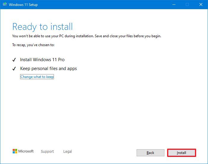 Windows 11 unsupported install