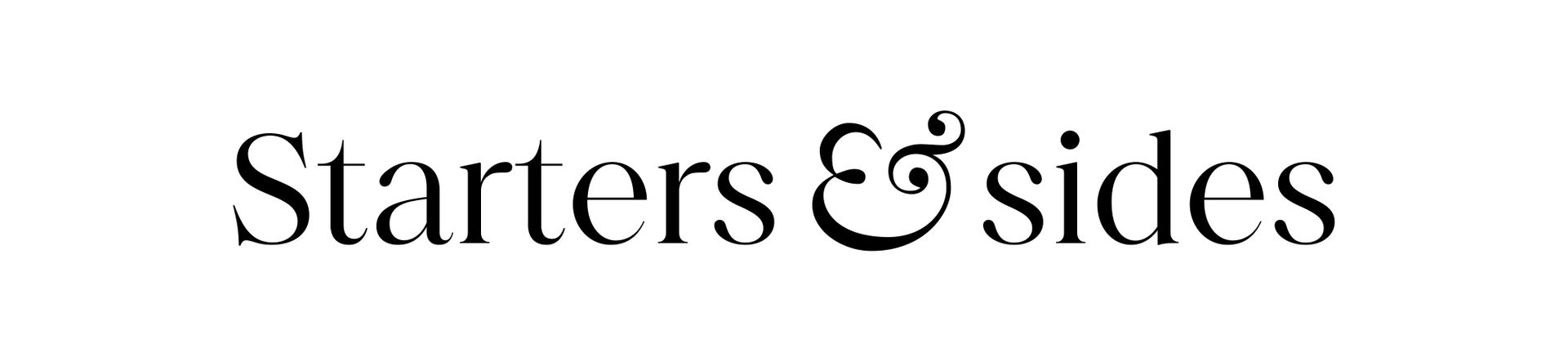 Header imager introducing starters and sides