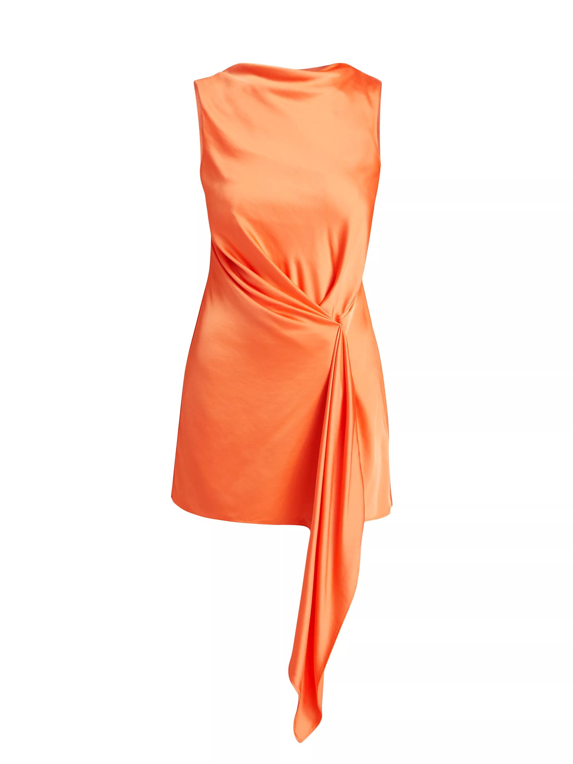 Alyssa Satin Asymmetric Minidress