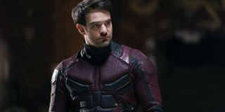 Daredevil Charlie Cox in costume, without his helmet