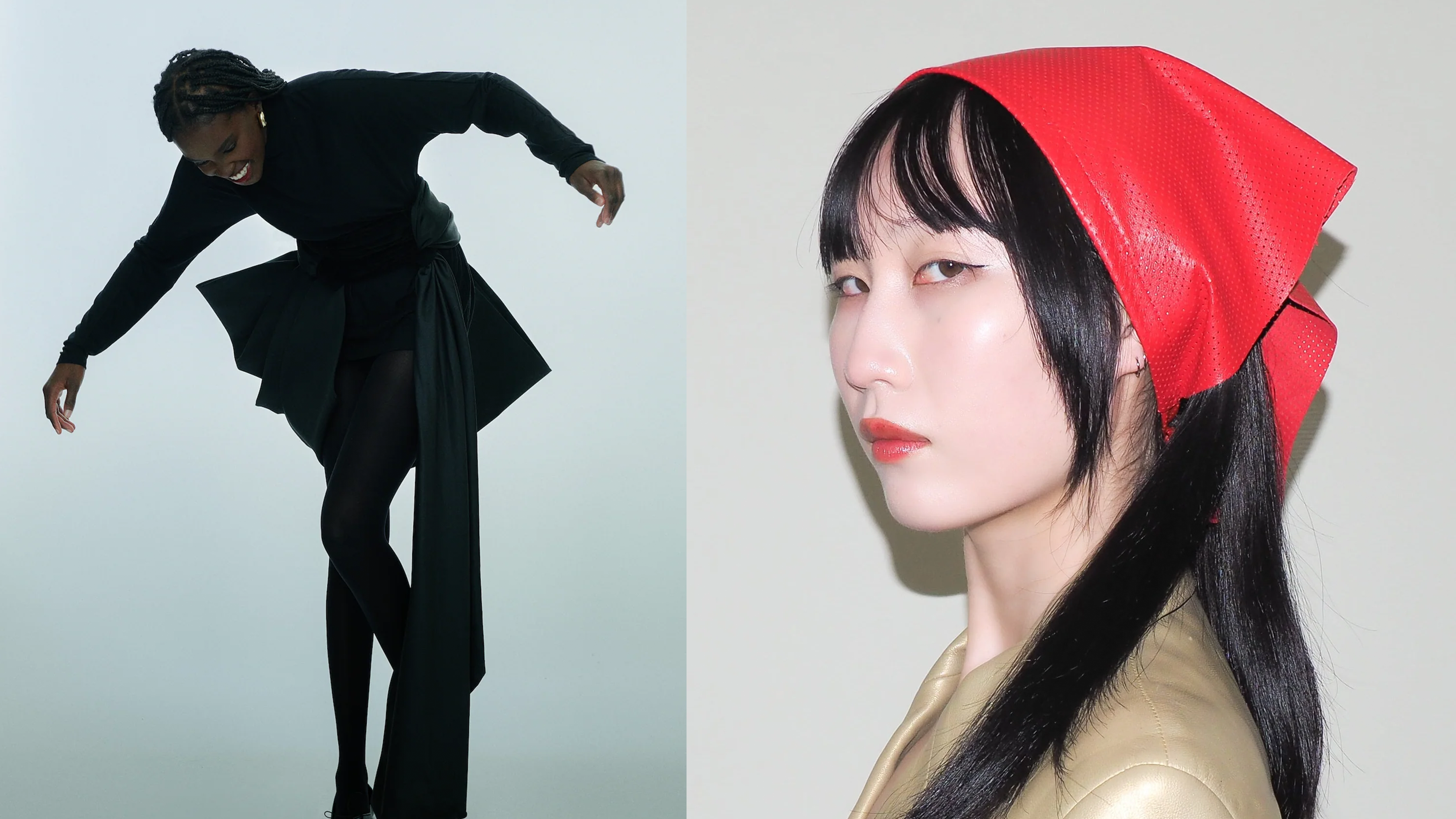 side-by-side images of a Golshaah model and a Clyde hats model