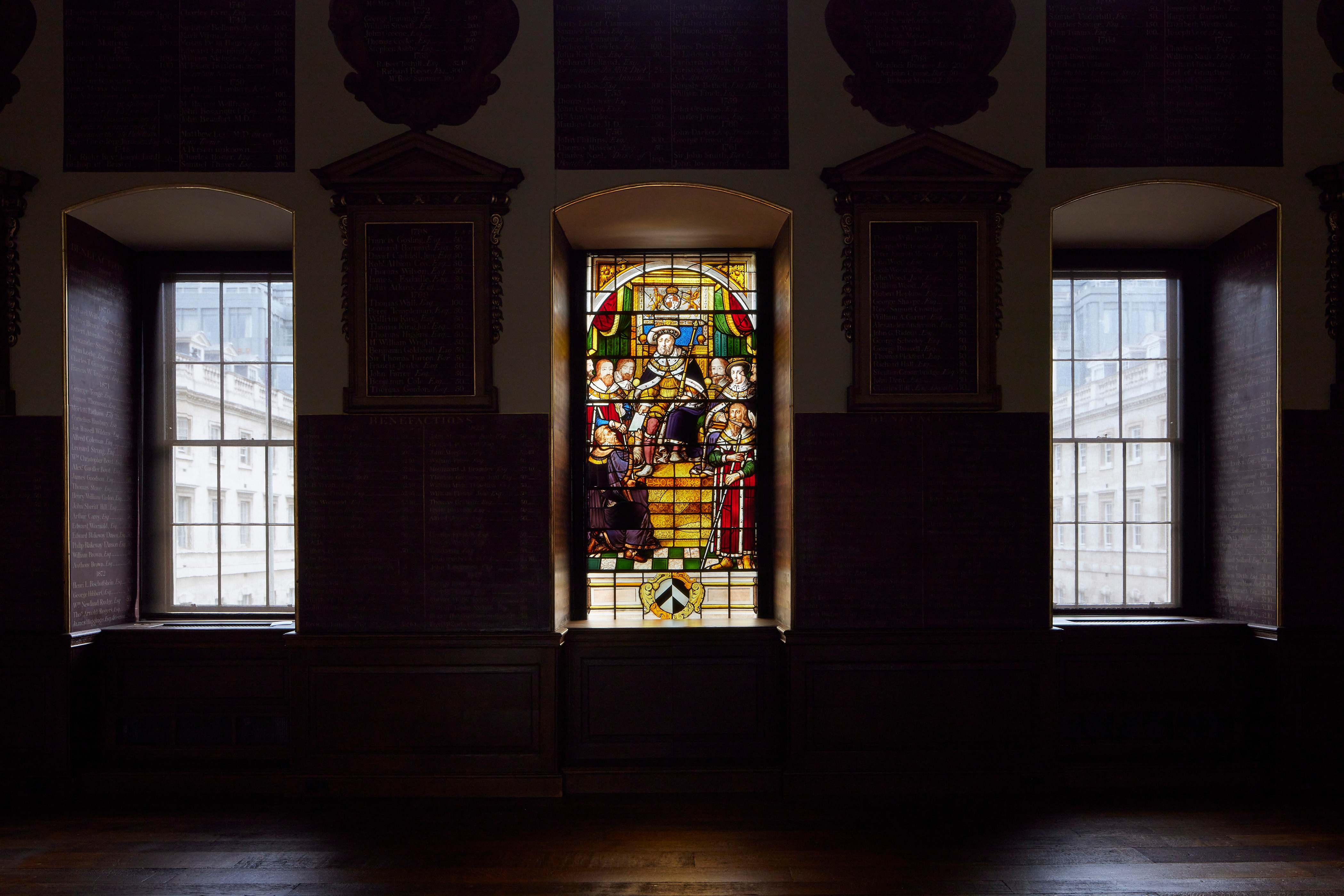 A stained glass window