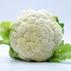 isolated white head of cauliflower 