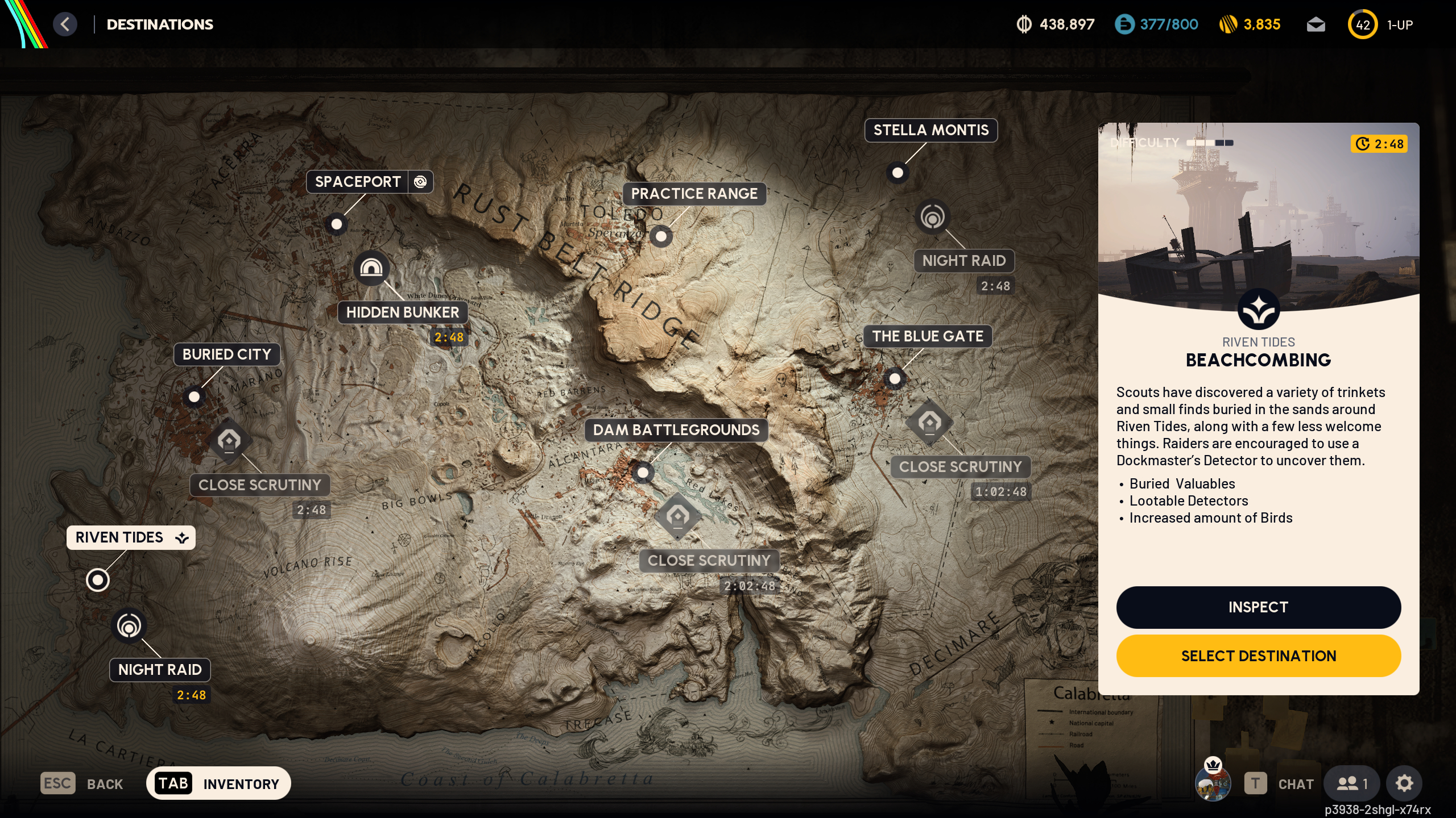 Arc Raiders Beachcombing: The Beachcombing map condition active on the Riven Tide map.
