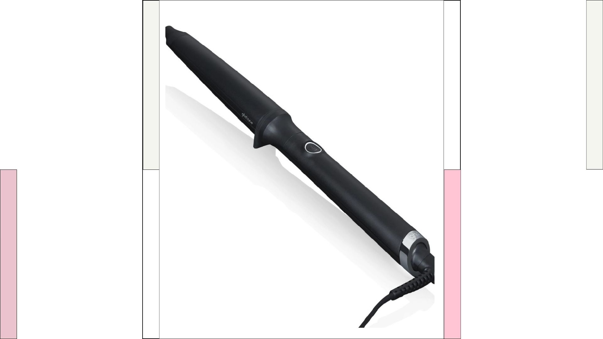 Ghd Creative Curl Wand with white and pink panel borders