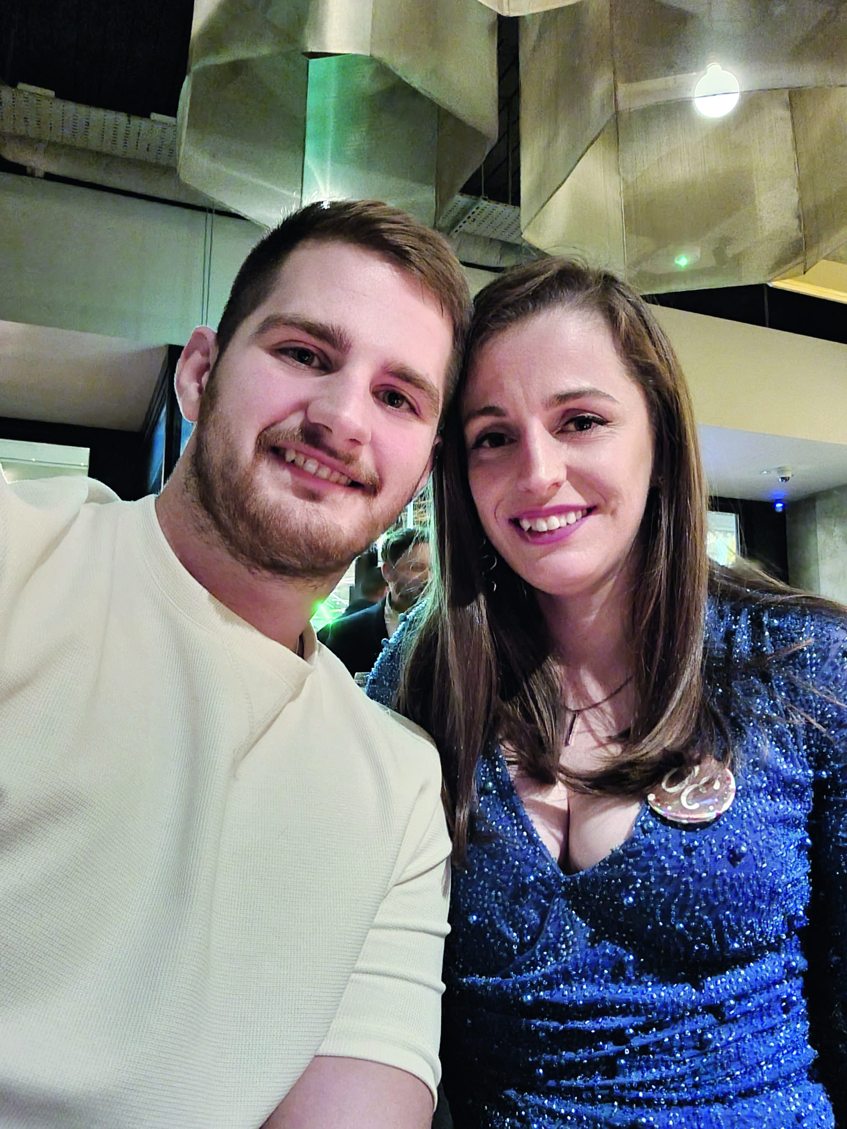 Kelly Young with her partner, Owen