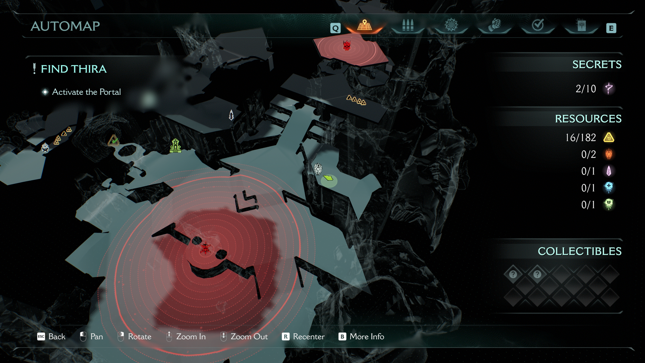 Doom: The Dark Ages Chapter 15 secrets City of Ry'uul - A map showing where you can find a ruby near the start of the level.