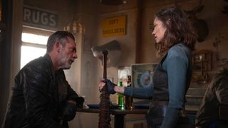 Jeffrey Dean Morgan as Negan and Lauren Cohan as Maggie Greene in The walking Dead: Dead City season 3