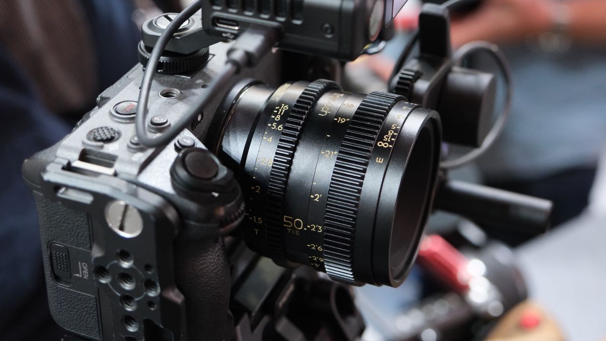 Thypoch Simera-C cine lens attached to a Sony camera