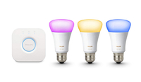 Philips Hue White and Colour Ambiance Wireless Lighting E27 Starter Kit | was