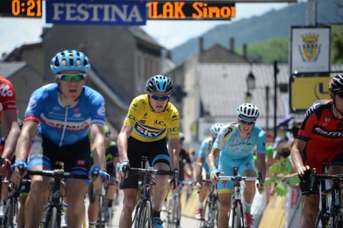 Chris Froome (Team Sky) was put under pressure but retain's the race lead