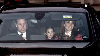 london, england december 18 prince william, duke of cambridge, princess charlotte of cambridge and catherine, duchess of cambridge attend christmas lunch at buckingham palace on december 18, 2019 in london, england photo by karwai tangwireimage
