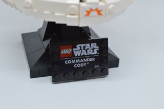 Lego Star Wars Clone Commander Cody Helmet display stand.