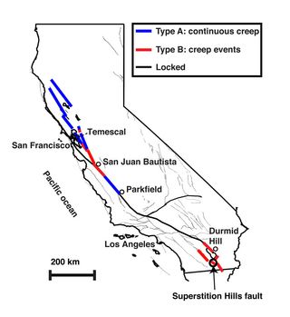 San Andreas fault map